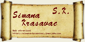 Simana Krasavac vizit kartica